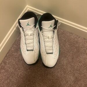 White & Green Jordan Retro 13